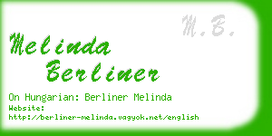 melinda berliner business card